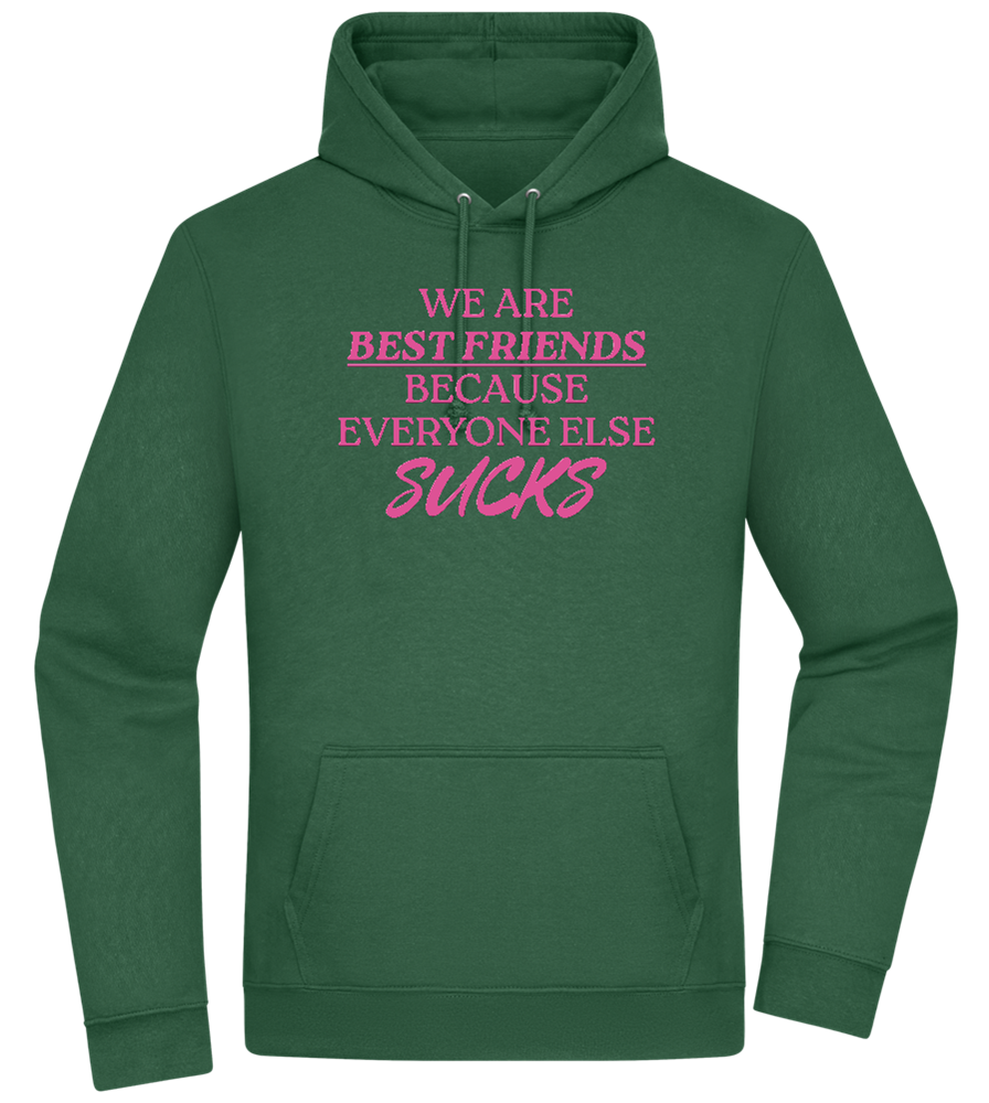 Best Friends Design - Premium Essential Unisex Hoodie_GREEN BOTTLE_front