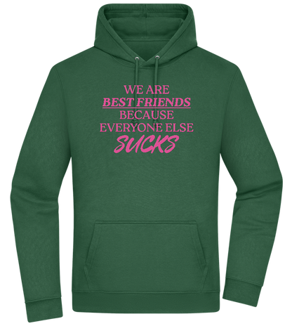 Best Friends Design - Premium Essential Unisex Hoodie_GREEN BOTTLE_front