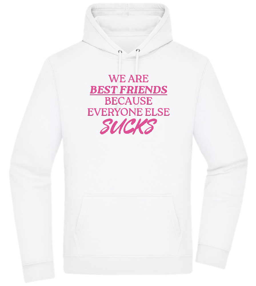 Best Friends Design - Premium Essential Unisex Hoodie_WHITE_front