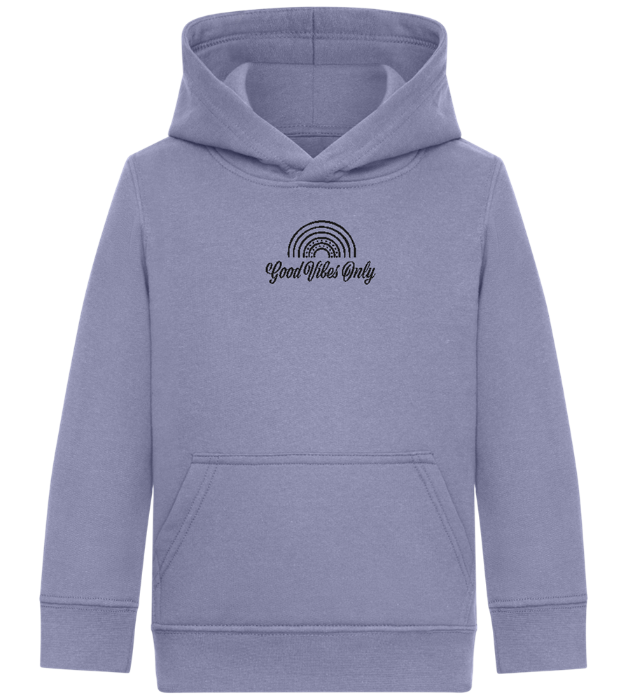 Good Vibes Only Design - Comfort Kids Hoodie_BLUE_front