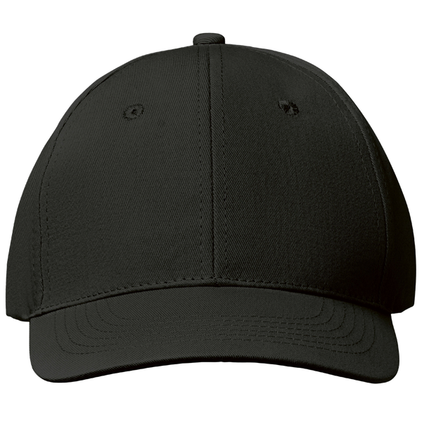 6-Panel Cotton Baseball Cap_BLACK_front
