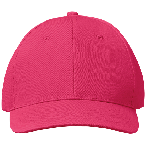 6-Panel Cotton Baseball Cap_FUCHSIA_front