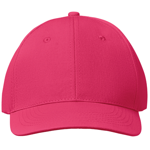 6-Panel Cotton Baseball Cap_FUCHSIA_front