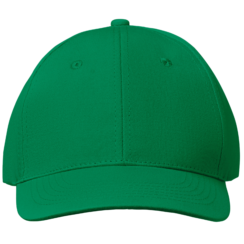 6-Panel Cotton Baseball Cap_GREEN_front