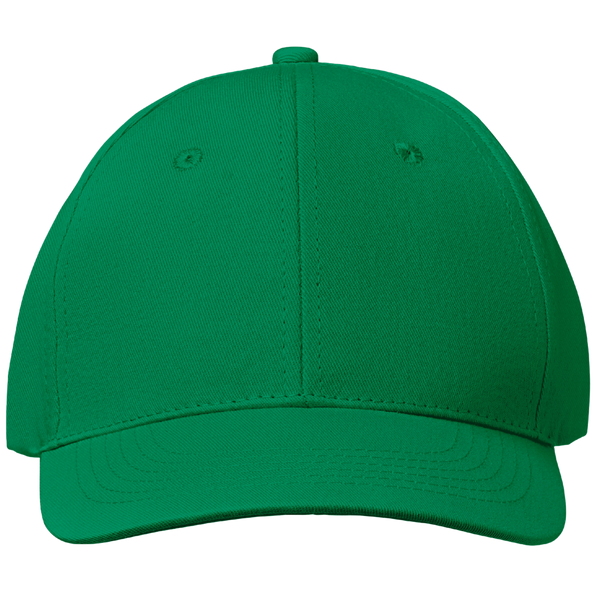 6-Panel Cotton Baseball Cap_GREEN_front