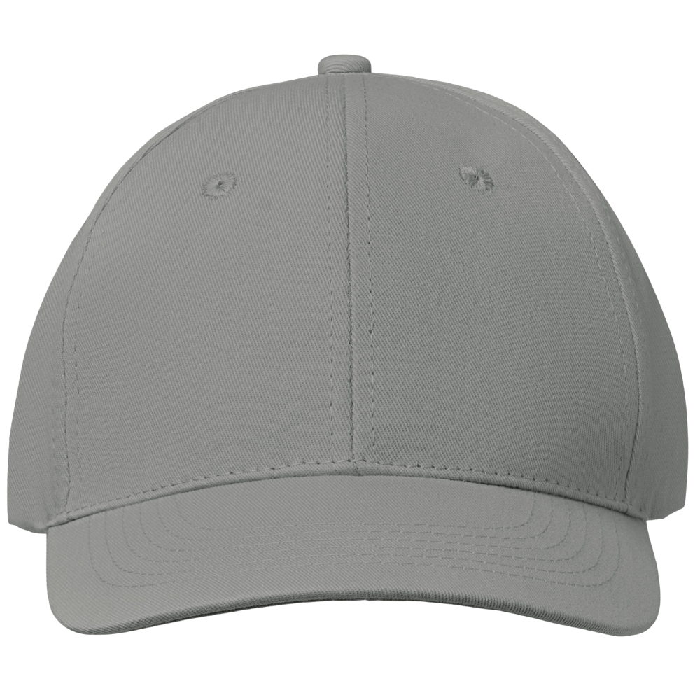 6-Panel Cotton Baseball Cap_GREY_front