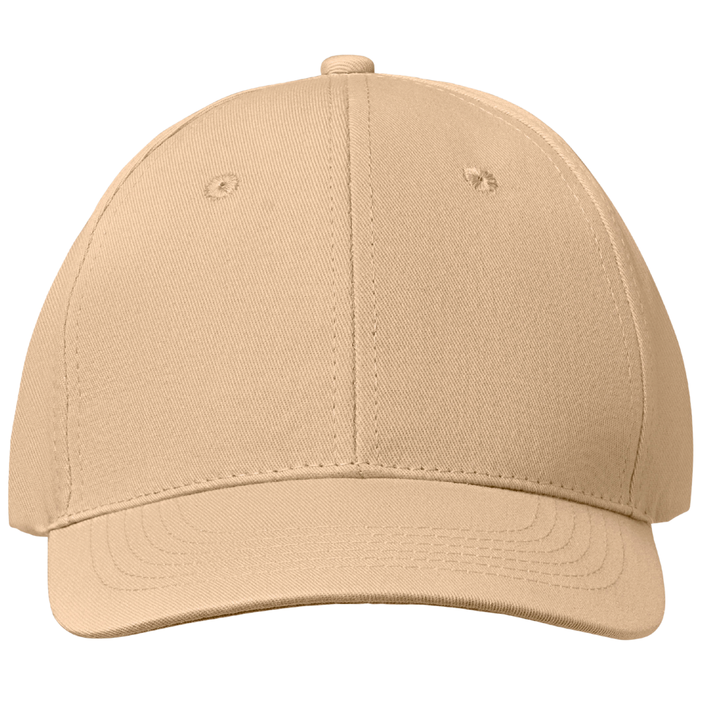 6-Panel Cotton Baseball Cap_IVORY_front