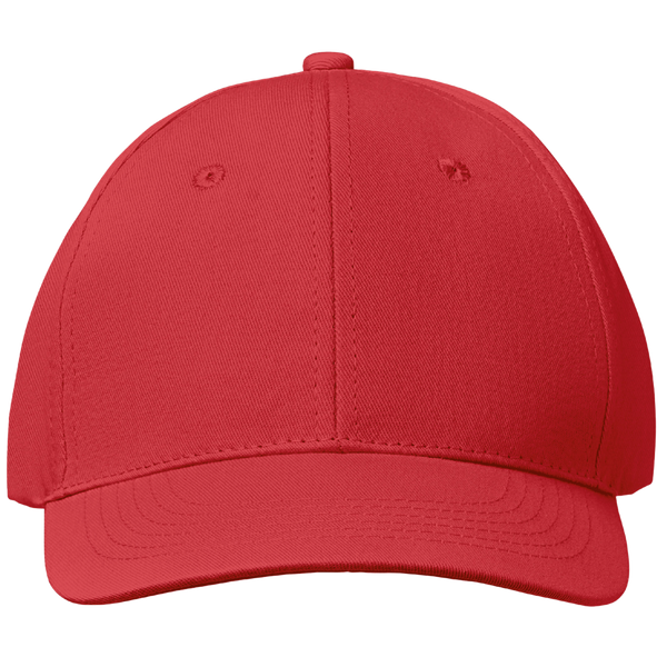 6-Panel Cotton Baseball Cap_RED_front
