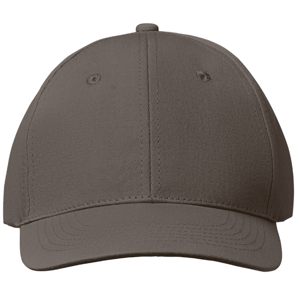6-Panel Cotton Baseball Cap_STONE GREY_front