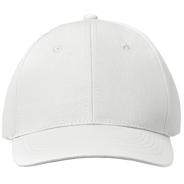 6-Panel Cotton Baseball Cap_WHITE_front