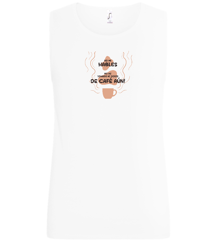 First Coffee Design - Basic men's tank top_WHITE_front