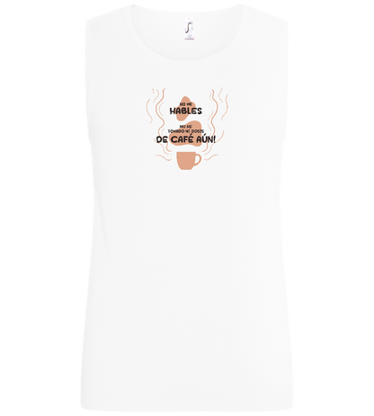 First Coffee Design - Basic men's tank top_WHITE_front