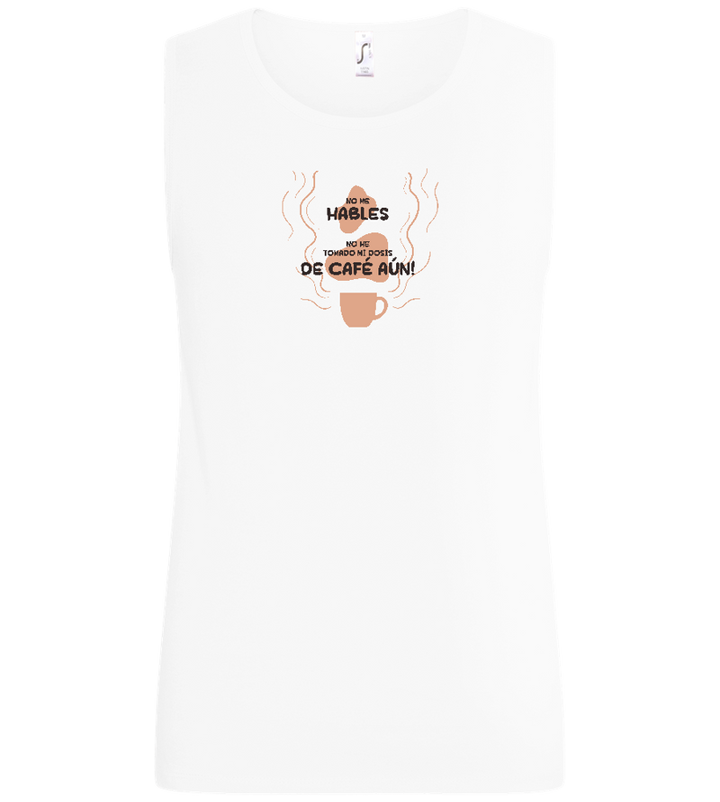 First Coffee Design - Basic men's tank top_WHITE_front