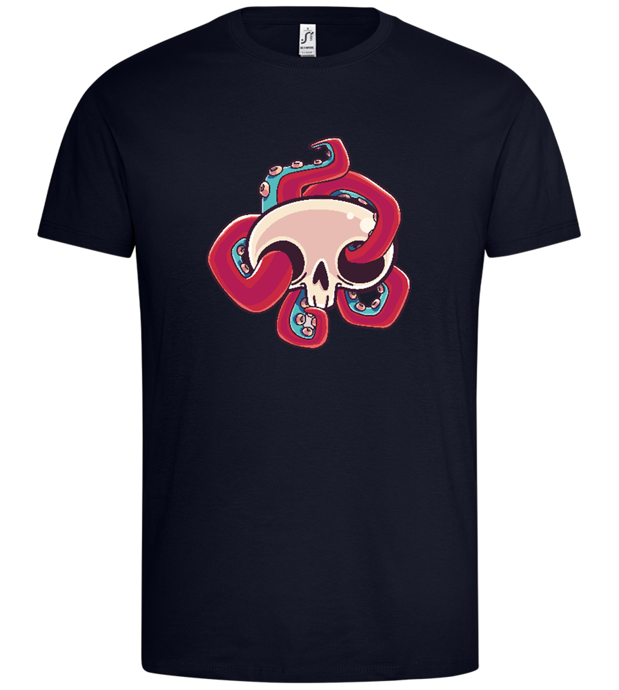 Squid In Skull Design - Premium men's t-shirt_FRENCH NAVY_front