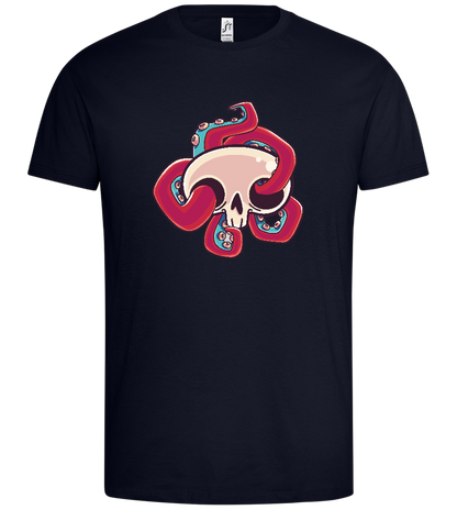 Squid In Skull Design - Premium men's t-shirt_FRENCH NAVY_front