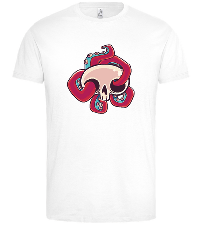 Squid In Skull Design - Premium men's t-shirt_WHITE_front