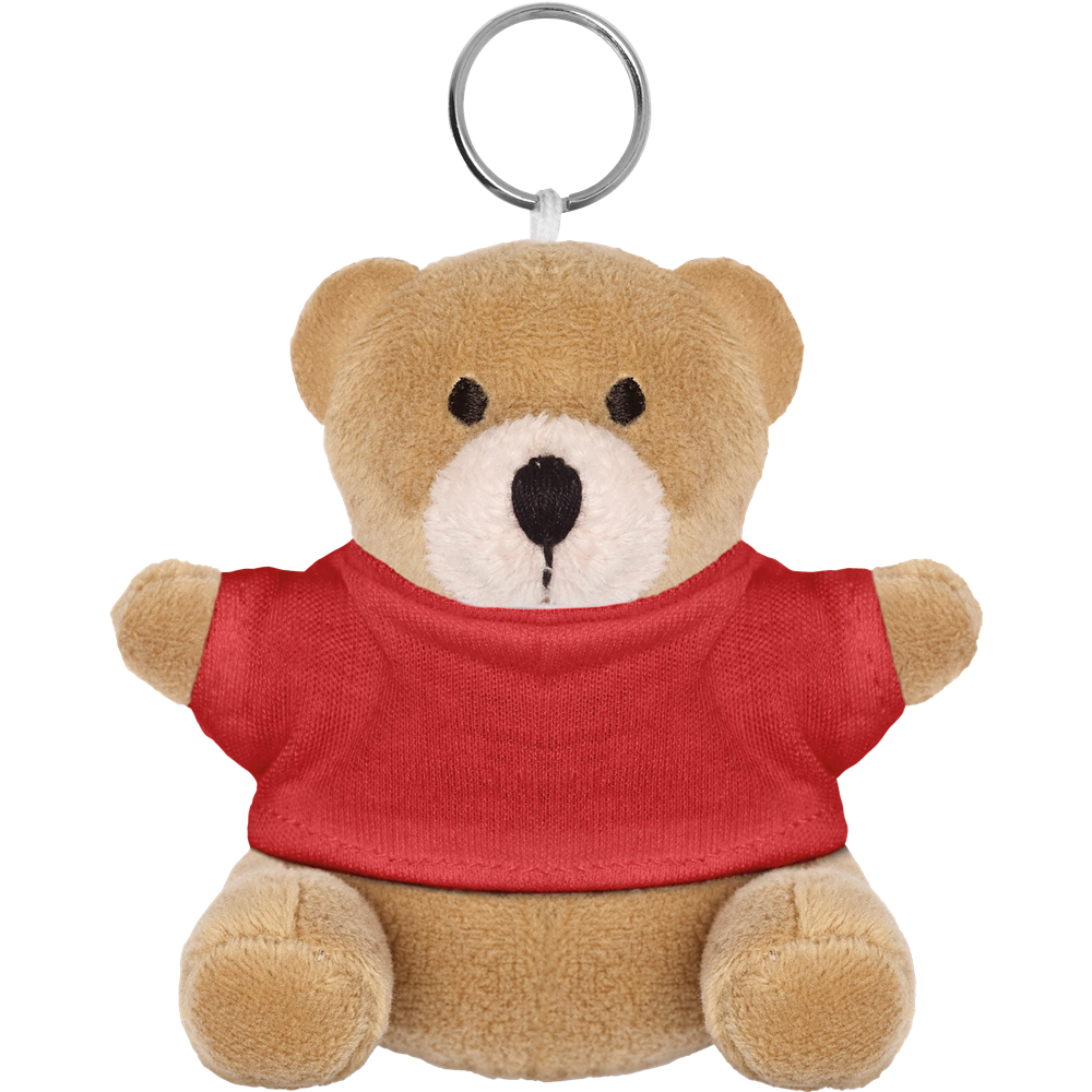 Teddy Bear Plush Keychain_RED_front