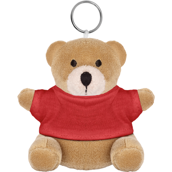 Teddy Bear Plush Keychain_RED_front
