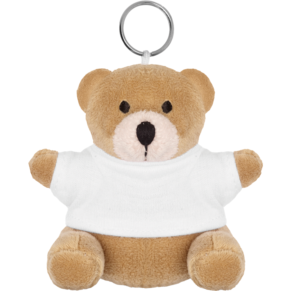 Teddy Bear Plush Keychain_WHITE_front