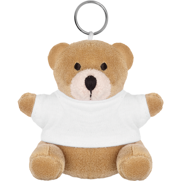 Teddy Bear Plush Keychain_WHITE_front