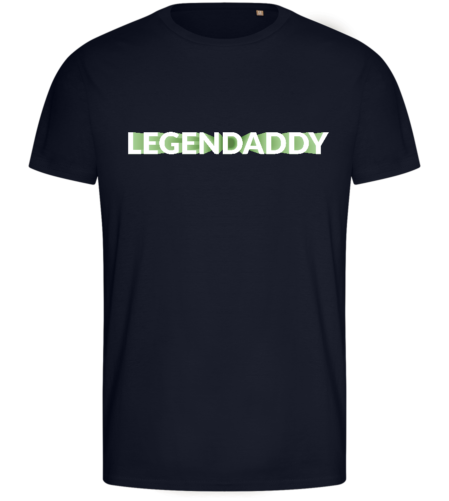 He's A Legendaddy Design - Basic men's fitted t-shirt_FRENCH NAVY_front