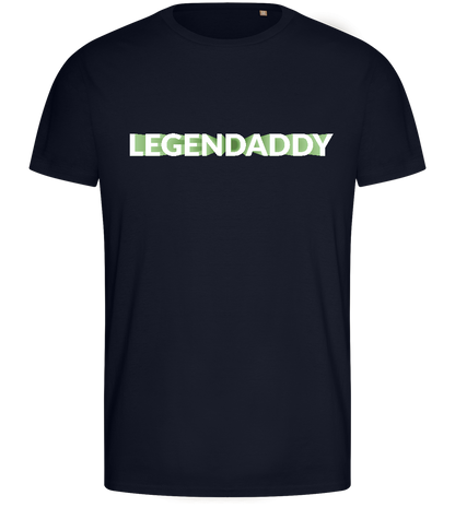 He's A Legendaddy Design - Basic men's fitted t-shirt_FRENCH NAVY_front