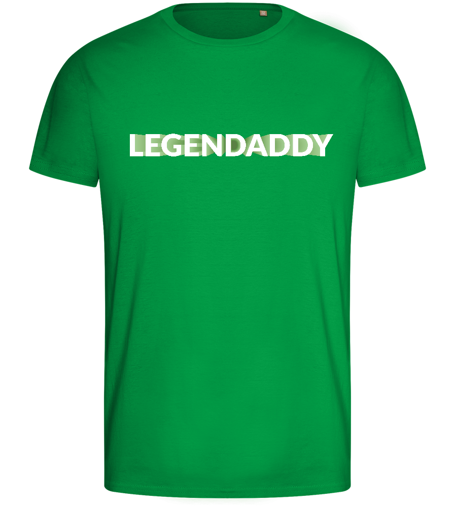 He's A Legendaddy Design - Basic men's fitted t-shirt_MEADOW GREEN_front