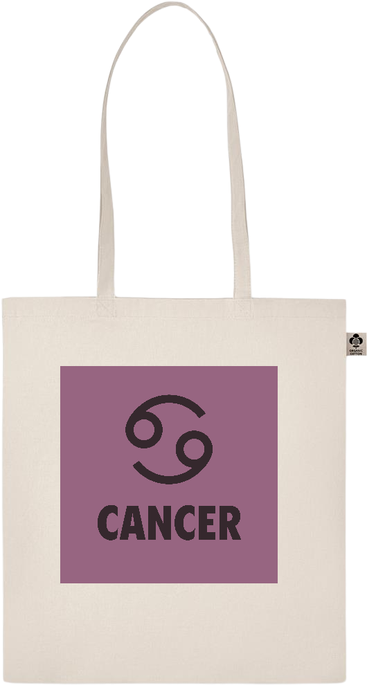 Zodiac Cancer Design - Basic organic cotton shopping bag_BEIGE_front