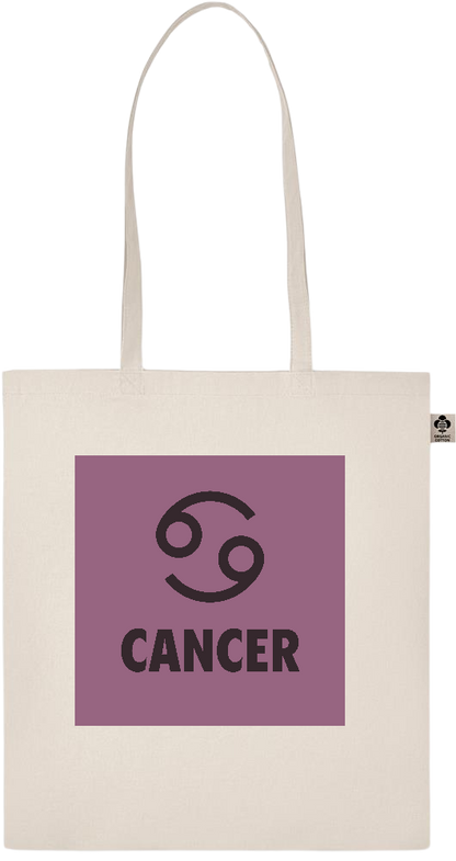 Zodiac Cancer Design - Basic organic cotton shopping bag_BEIGE_front