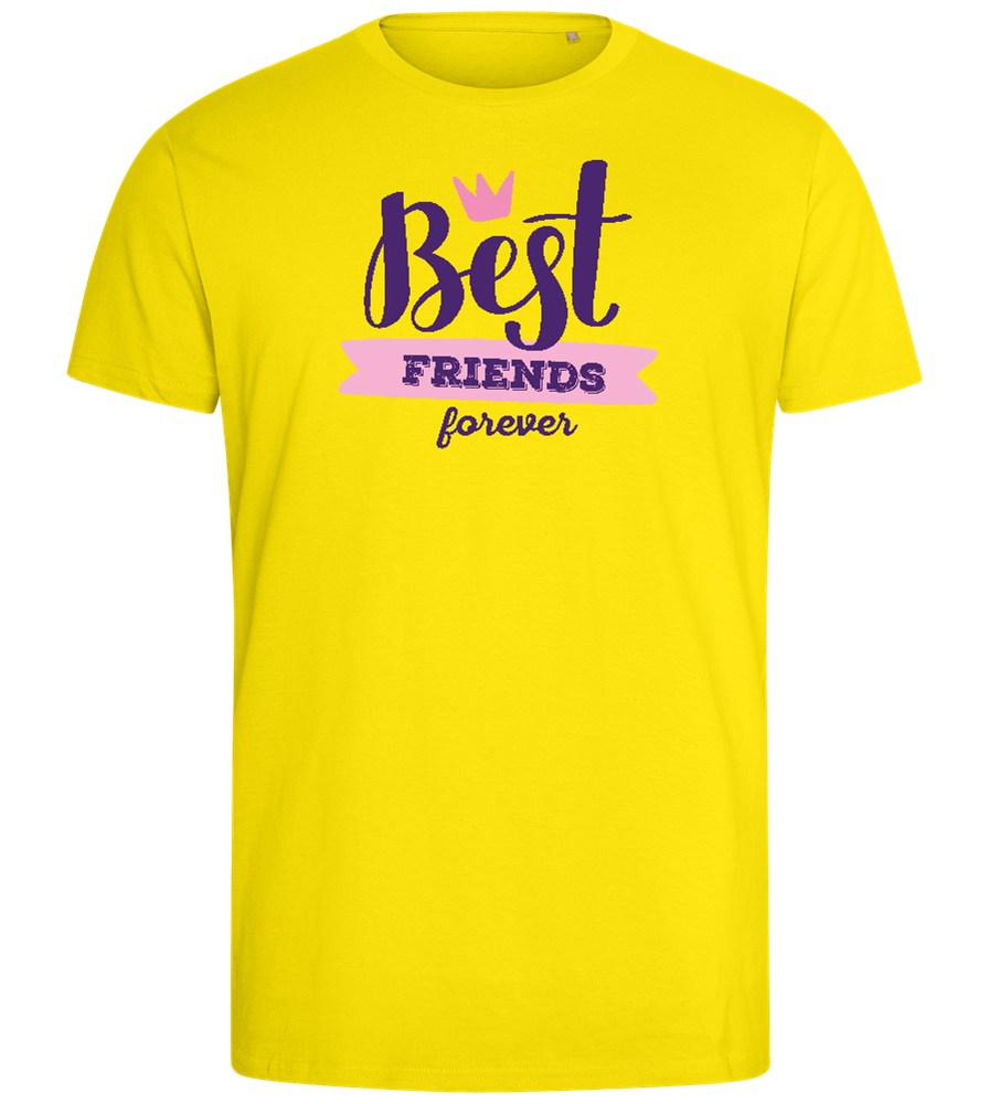 Best Friends Forever 1 Design - Comfort men's fitted t-shirt_YELLOW_front