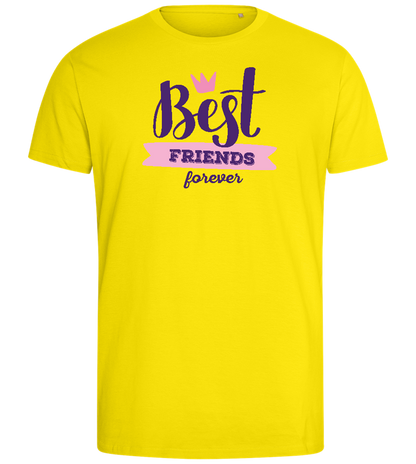 Best Friends Forever 1 Design - Comfort men's fitted t-shirt_YELLOW_front