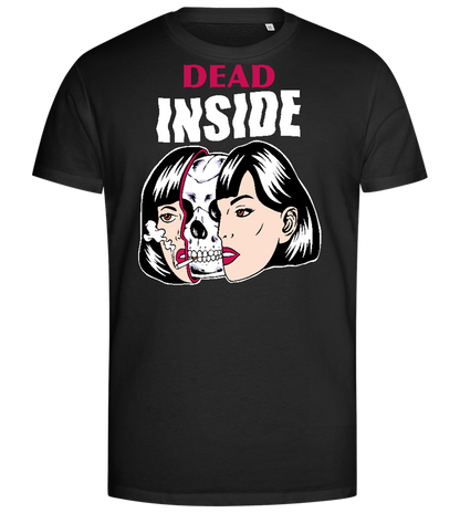 Dead Inside Design - Premium men's close fitting t-shirt_DEEP BLACK_front