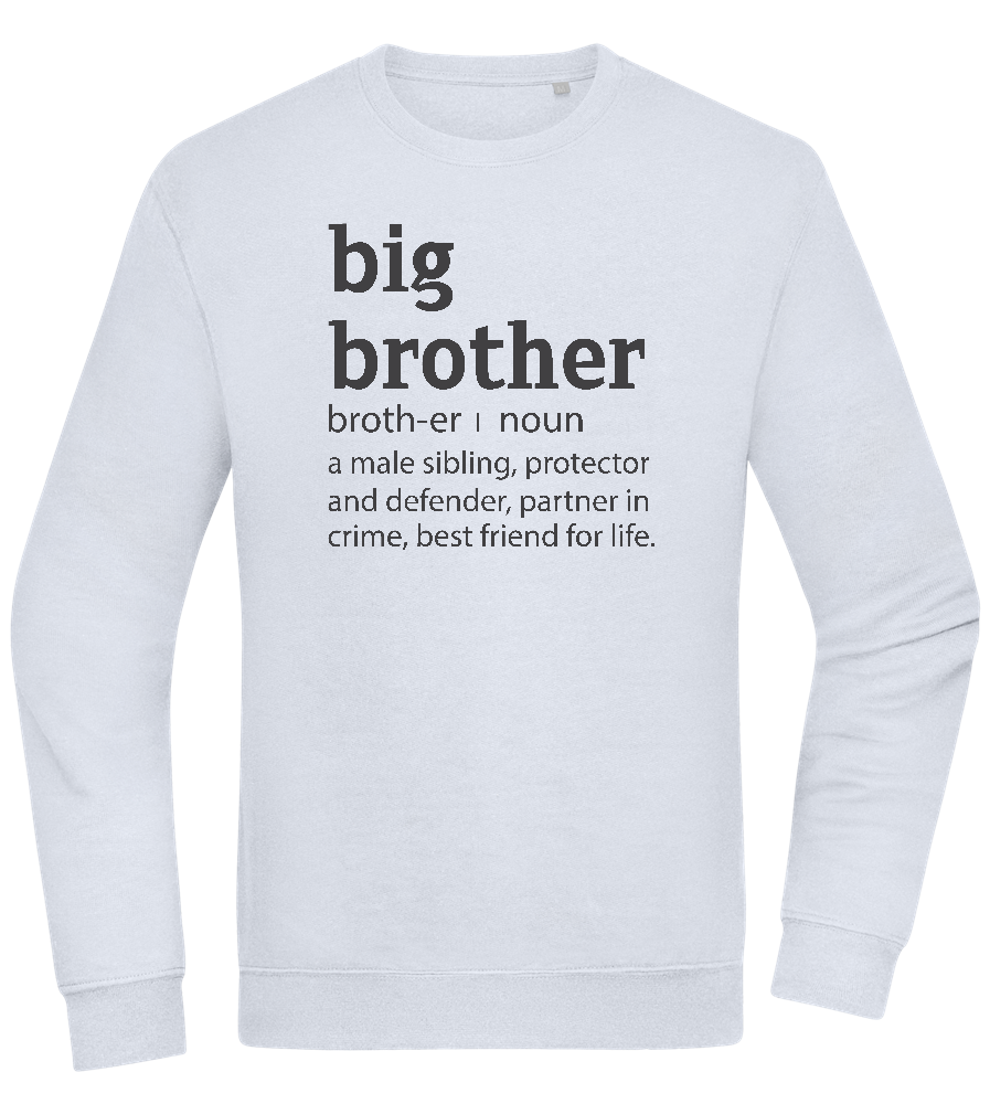 Big Brother Meaning Design - Comfort Essential Unisex Sweater_CREAMY BLUE_front