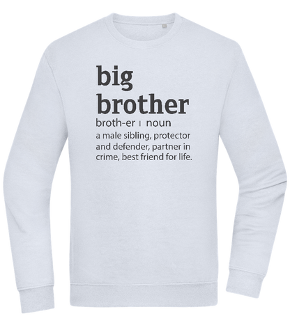 Big Brother Meaning Design - Comfort Essential Unisex Sweater_CREAMY BLUE_front