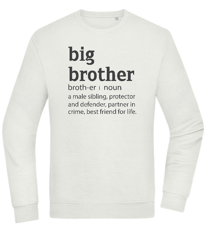 Big Brother Meaning Design - Comfort Essential Unisex Sweater_CREAMY GREEN_front