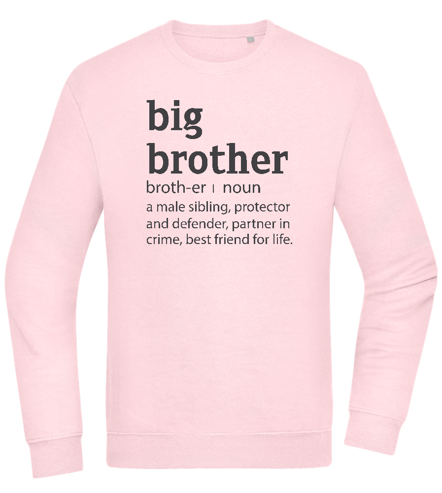 Big Brother Meaning Design - Comfort Essential Unisex Sweater_LIGHT PEACH ROSE_front