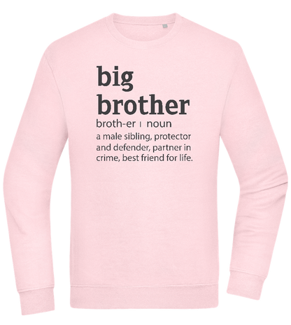 Big Brother Meaning Design - Comfort Essential Unisex Sweater_LIGHT PEACH ROSE_front