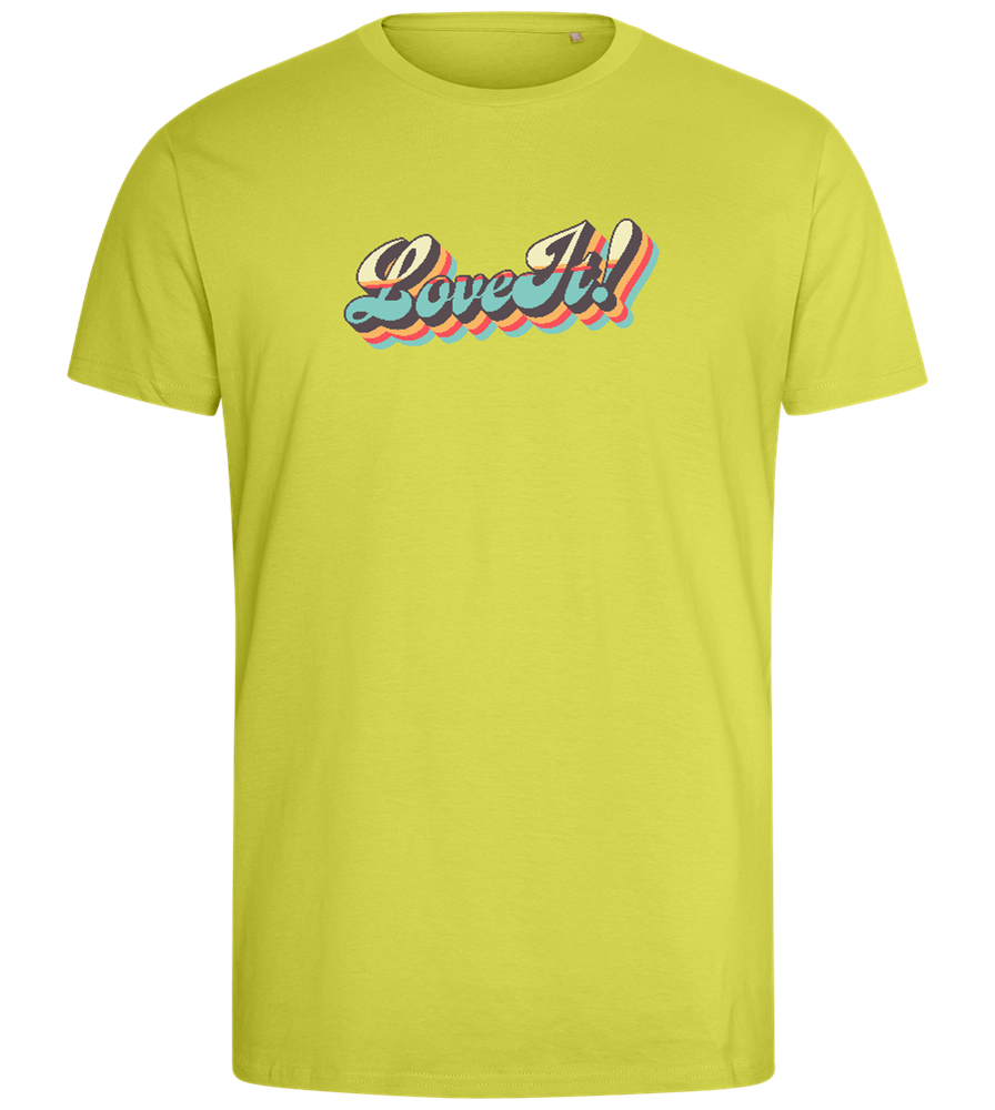 Love It! Design - Comfort men's fitted t-shirt_GREEN APPLE_front