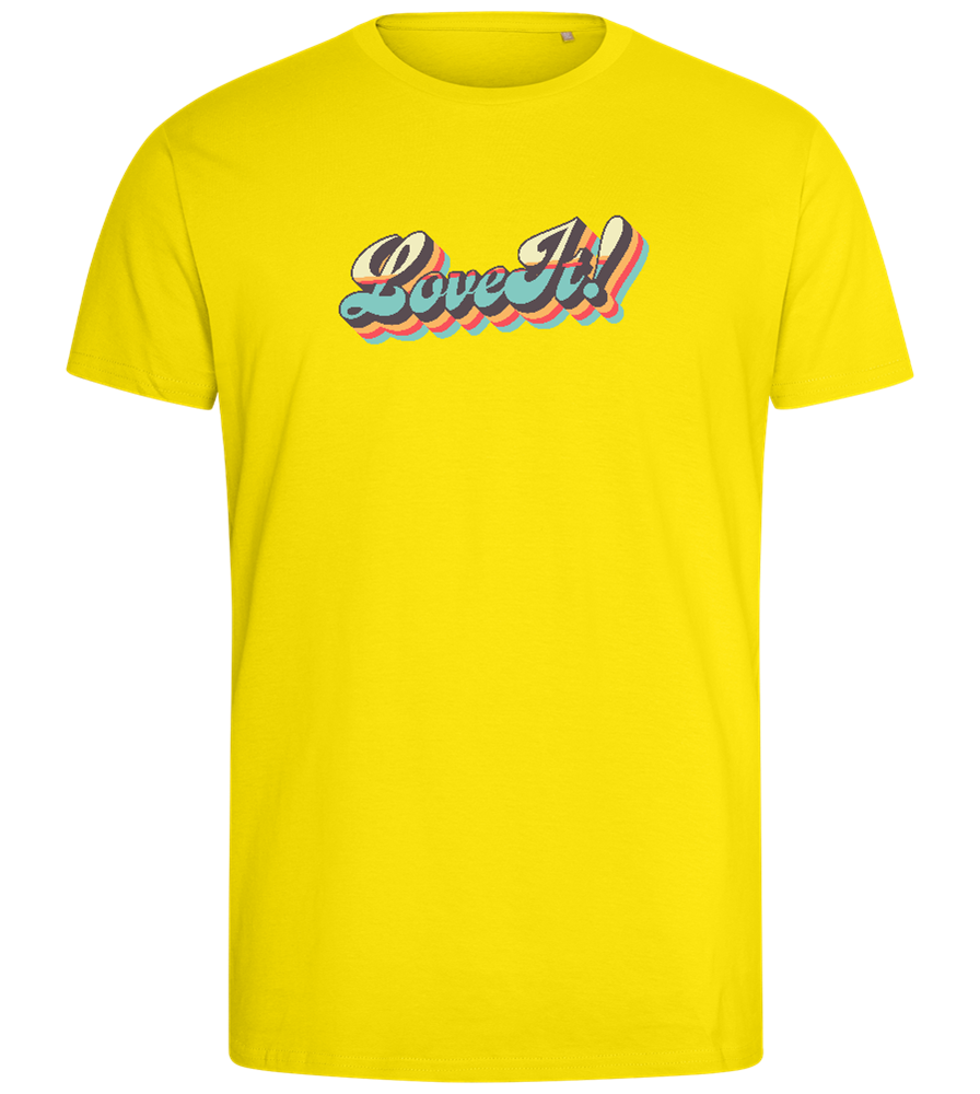 Love It! Design - Comfort men's fitted t-shirt_YELLOW_front