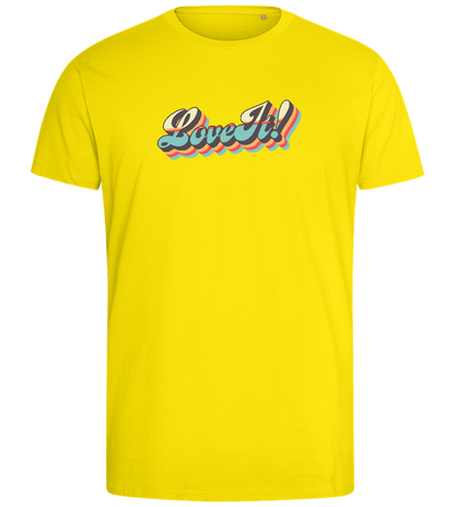 Love It! Design - Comfort men's fitted t-shirt_YELLOW_front