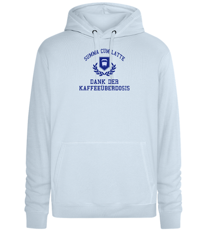 Kaffeeüberdosis Design - Premium unisex hoodie_CREAMY BLUE_front