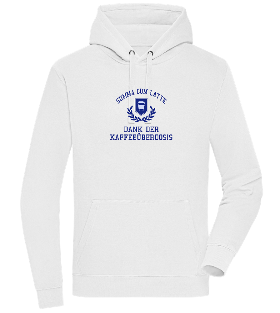 Kaffeeüberdosis Design - Premium unisex hoodie_WHITE_front