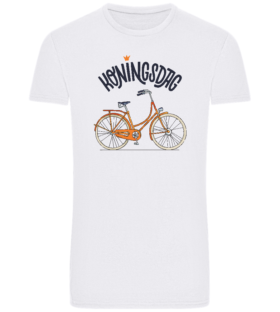Koningsdag Oranje Fiets Design - Basic Unisex T-Shirt_WHITE_front