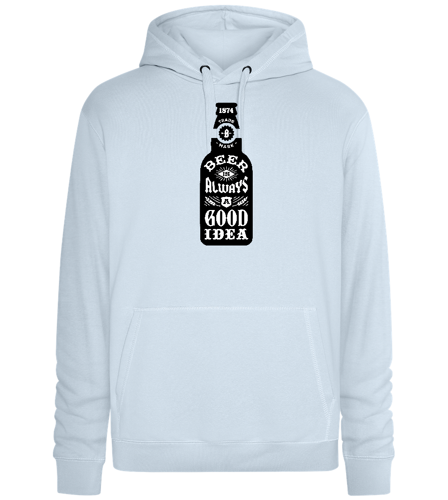 Beer Good Idea Design - Premium unisex hoodie_CREAMY BLUE_front