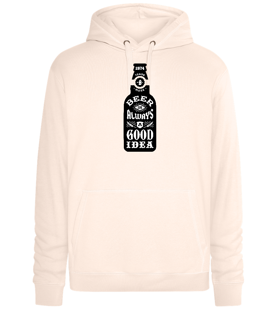 Beer Good Idea Design - Premium unisex hoodie_LIGHT PEACH ROSE_front