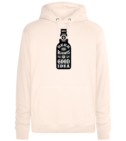 Beer Good Idea Design - Premium unisex hoodie_LIGHT PEACH ROSE_front