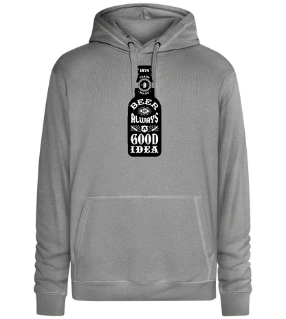 Beer Good Idea Design - Premium unisex hoodie_ORION GREY II_front