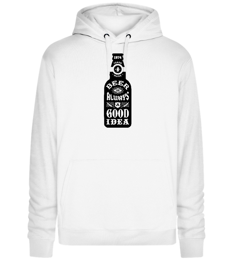 Beer Good Idea Design - Premium unisex hoodie_WHITE_front