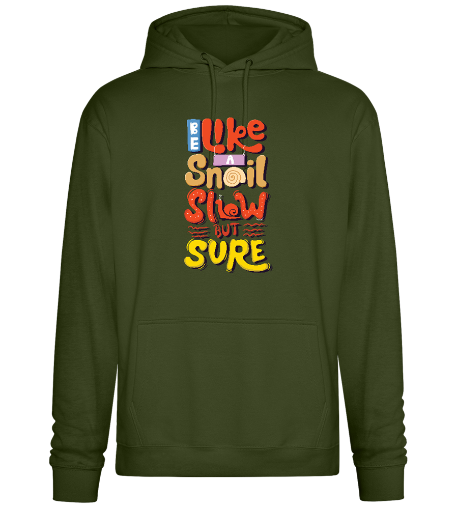 Slow but Sure Design - Premium Essential Unisex Hoodie_ARMY_front