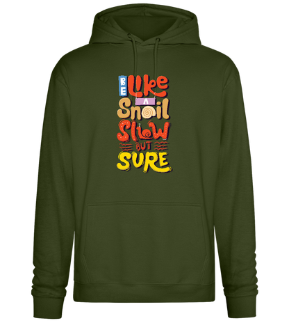 Slow but Sure Design - Premium Essential Unisex Hoodie_ARMY_front